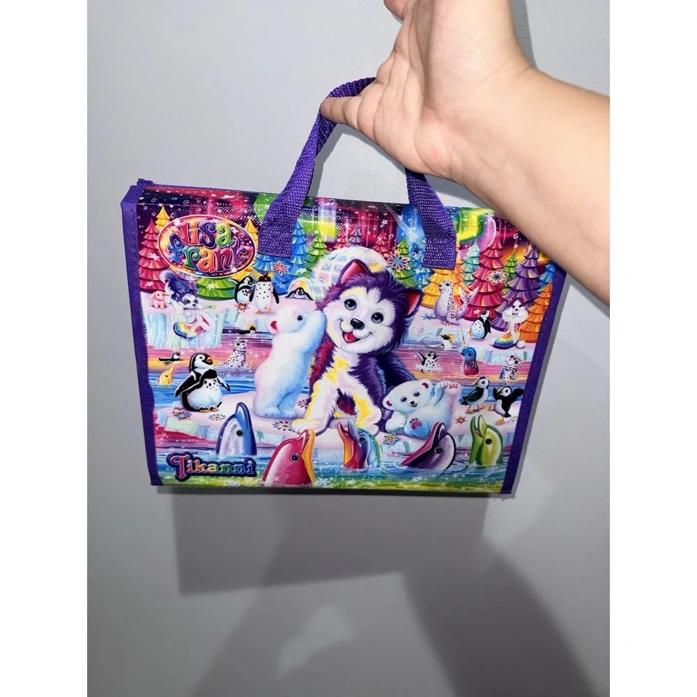 Lisa Frank TIKANNI HUSKY Trifold Portfolio Storage‎ Case Folder Activity Book E
